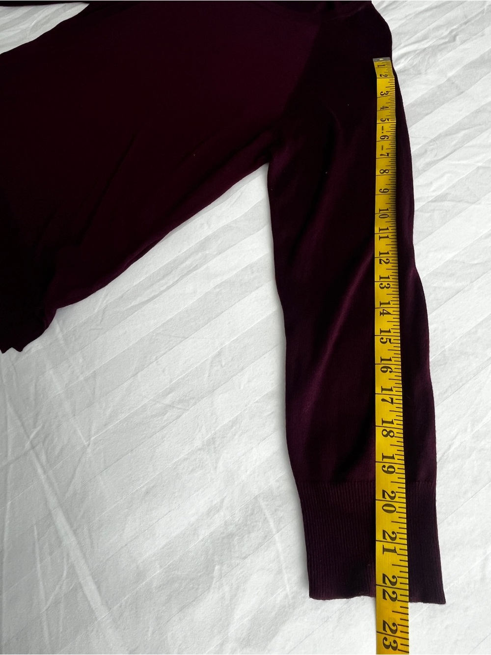 Zara Long Sleeve Crewneck fine knit Top - Deep Wine / Burgundy size XL - Picture 11 of 11